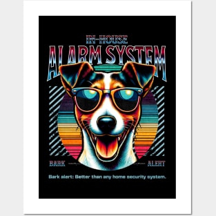 Bark Alert Jack Russell Terrier Dog Posters and Art